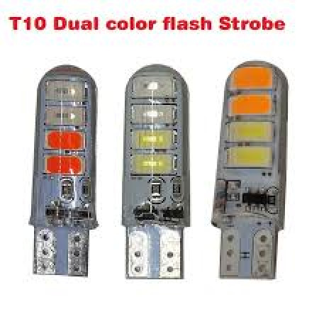 FOCO TABLERO T10 SILICONA VERDE 12V 24V PAR