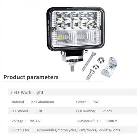 LED REFLECTOR UNIVERSAL 48W 12V 24V CADA UNO