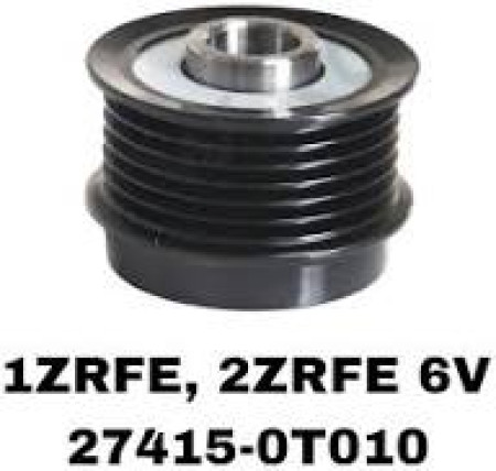 POLEA ALTERNADOR TOYOTA NEW COROLLA PREMIO 1ZR 2ZR 3ZR 2002-2008 YARIS WITS VVTI AURIS 6PK 27415-0T010 KOYON